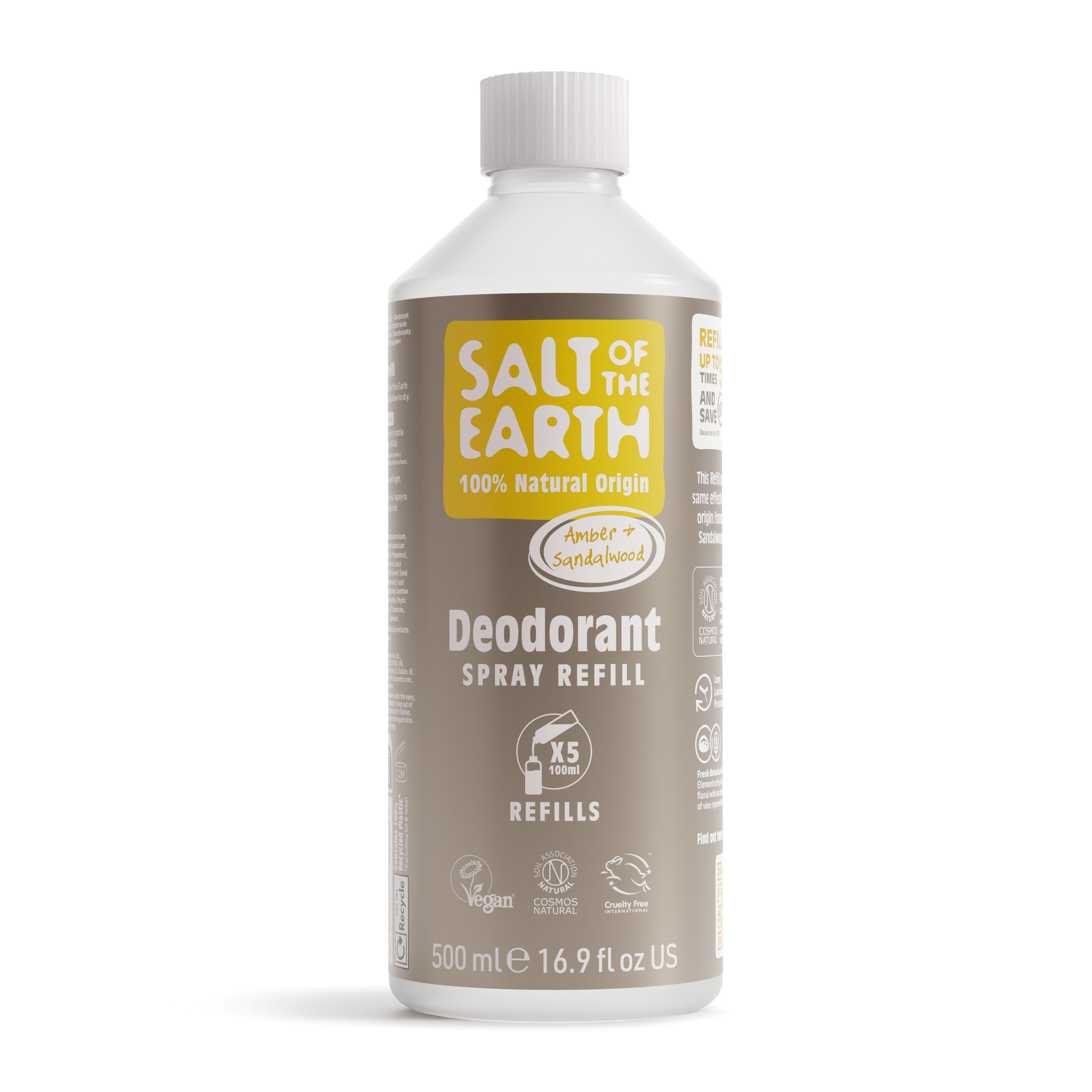 Amber & Sandelhout Spray Navulling 500ML