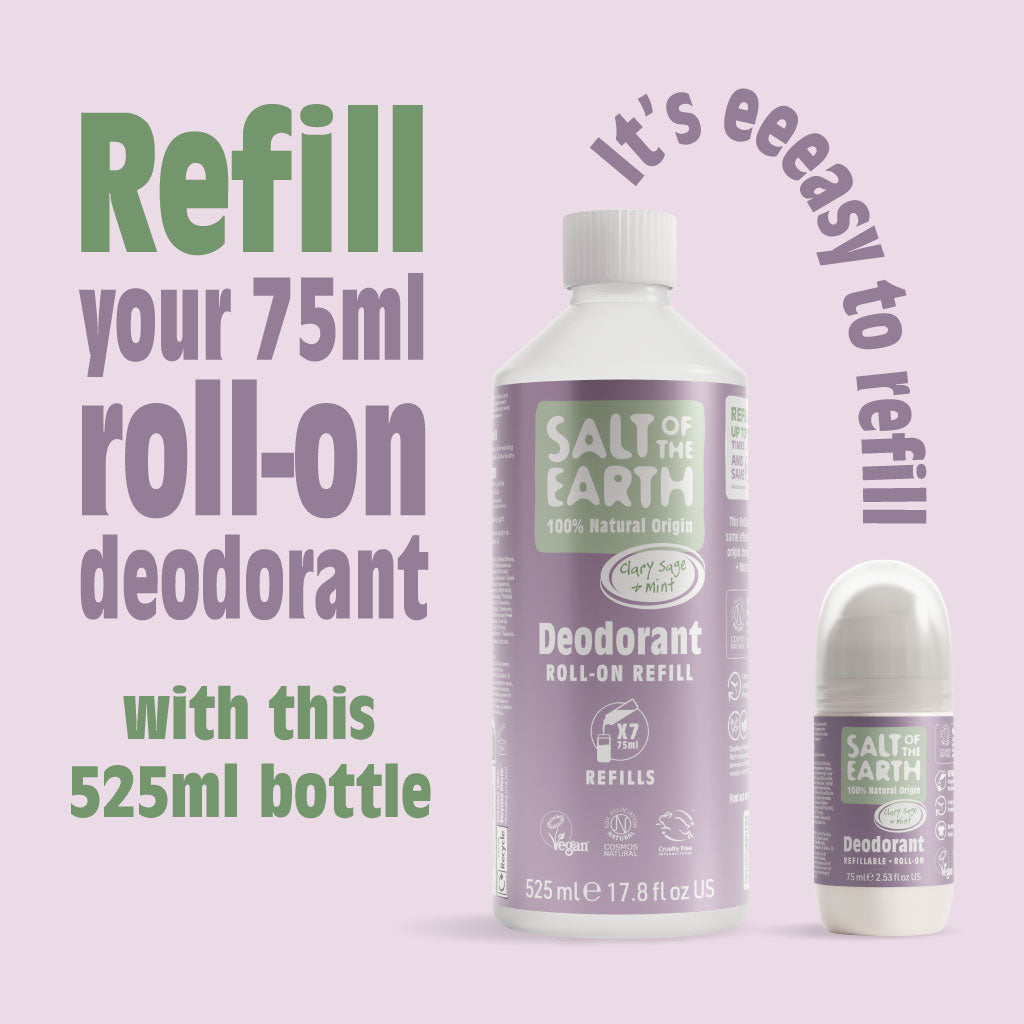 Clary Sage & Mint Roll-On Navulling 525ML