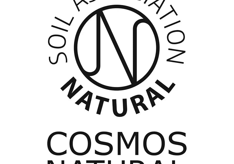 COSMOS Natural Soil Association certification logo for natural cosmetics and personal care products