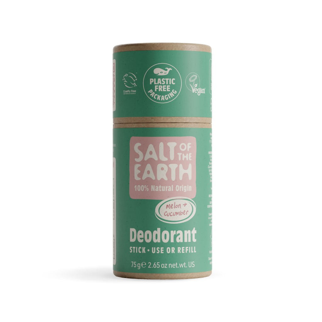 Melon & Cucumber Natural Deodorant Stick - Use or Refill