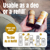 Amber &amp; Sandelhout Natuurlijke Deodorant Stick - Gebruik of navulling