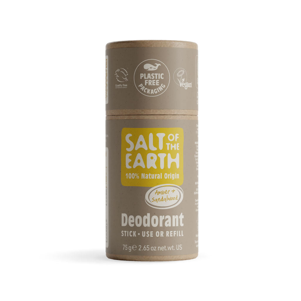 Amber &amp; Sandelhout Natuurlijke Deodorant Stick - Gebruik of navulling