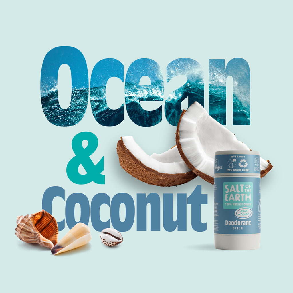 Ocean & Coconut Natural Deodorant Stick - Use or Refill