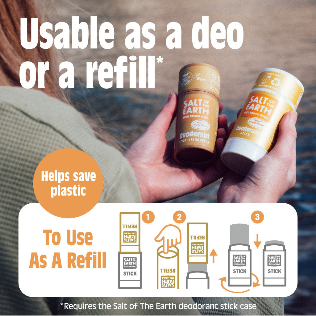 Neroli &amp; Oranje Deodorantstick met natuurlijke bloesem - Gebruik of navulling 