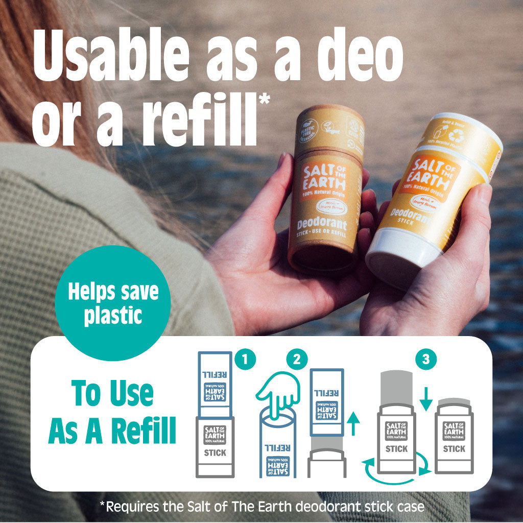 Ocean &amp; Coconut Natural Deodorant Stick - Gebruik of navulling 