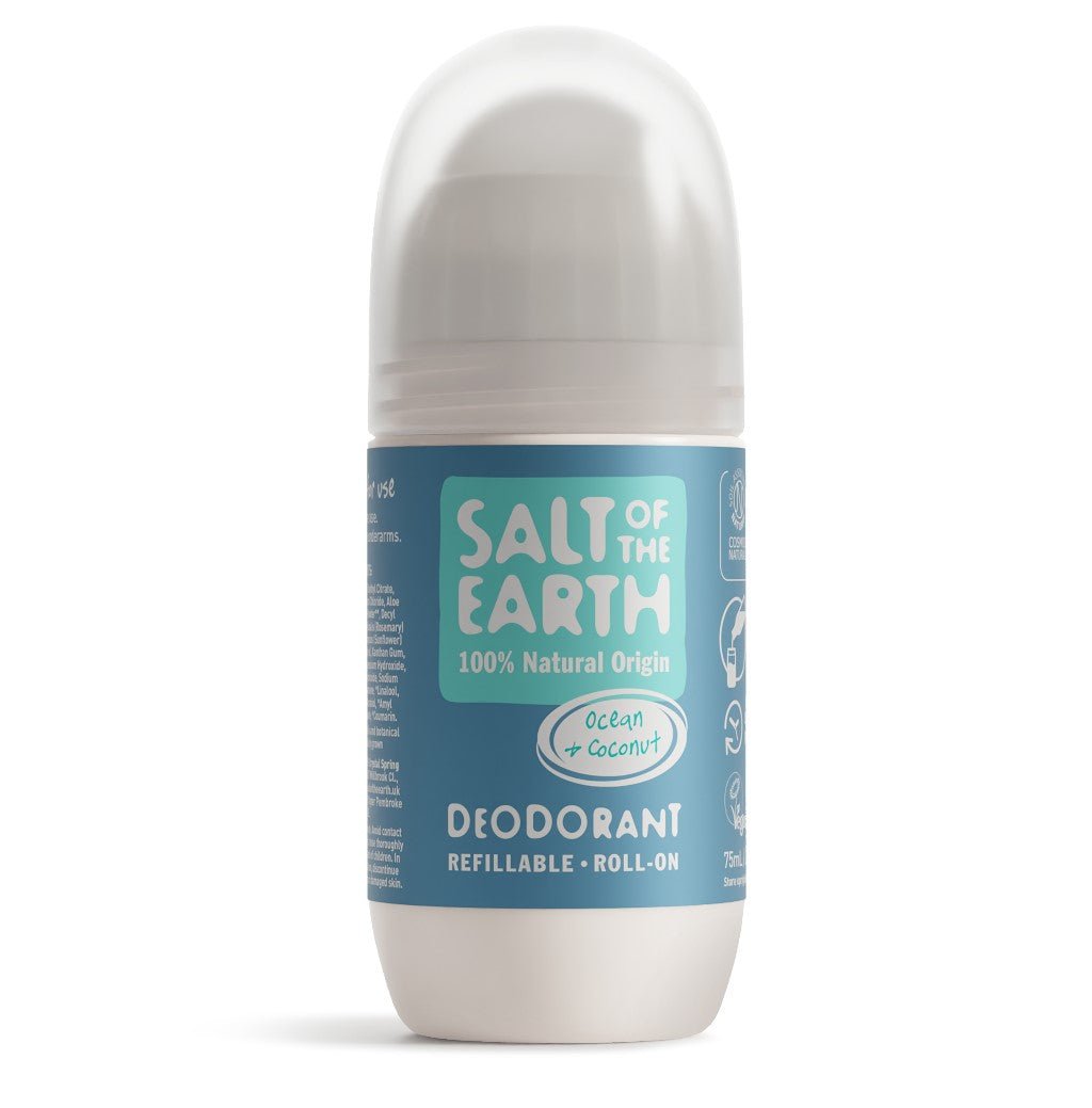 Ocean &amp; Coconut Natural Refillable Roll-On Deodorant *NEW* - Salt of the Earth